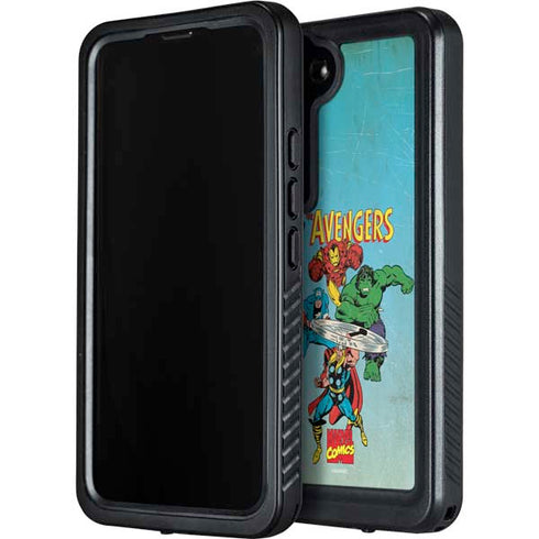 Marvel Classic Comics The Avengers Galaxy S24 Waterproof Case